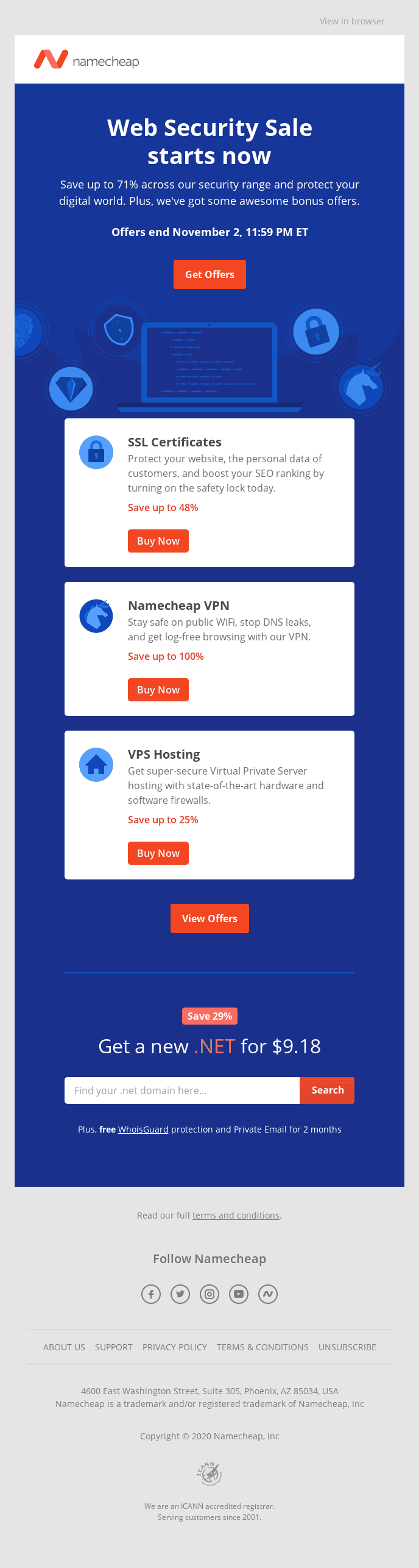 Web Security Sale Starts Now
