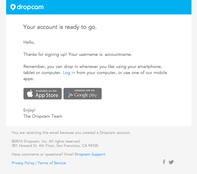 Welcome to Dropcam