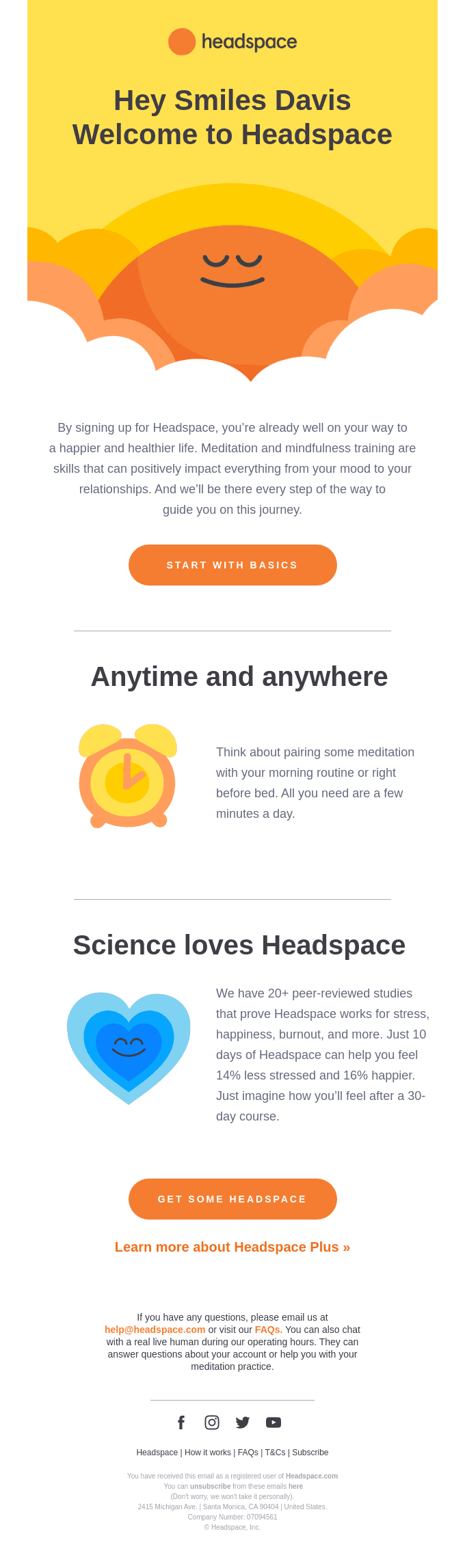 Welcome to Headspace