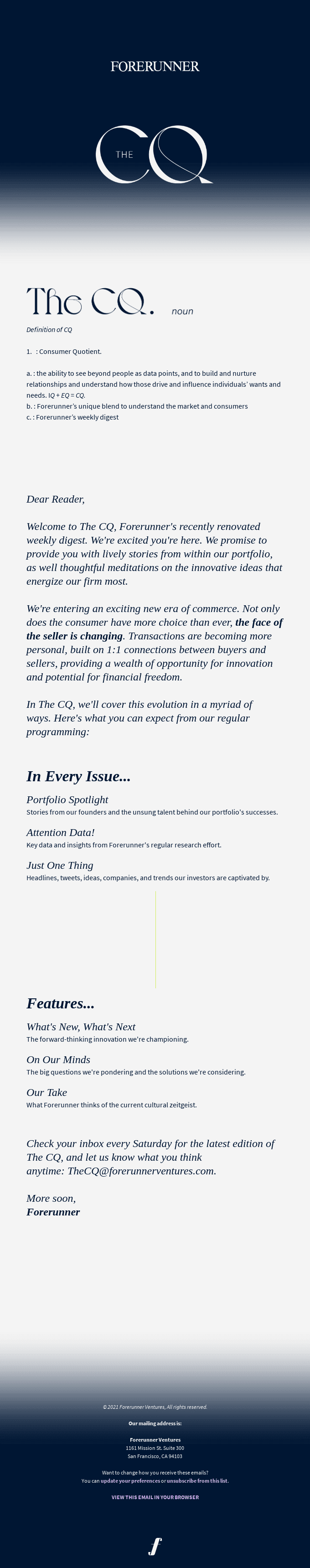 Welcome | The CQ Weekly Digest