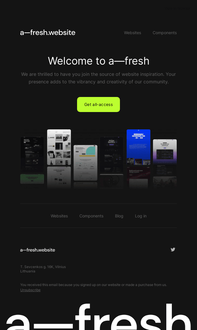 Welcome to a-fresh.website