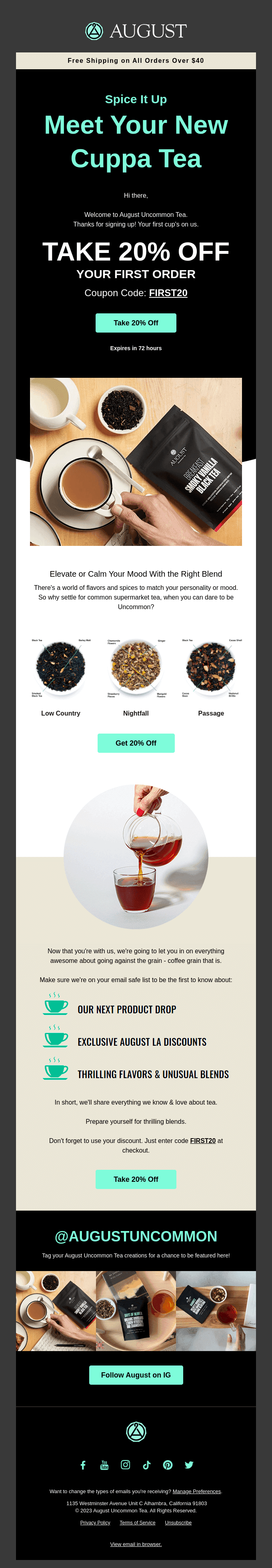 Welcome to August Uncommon Tea