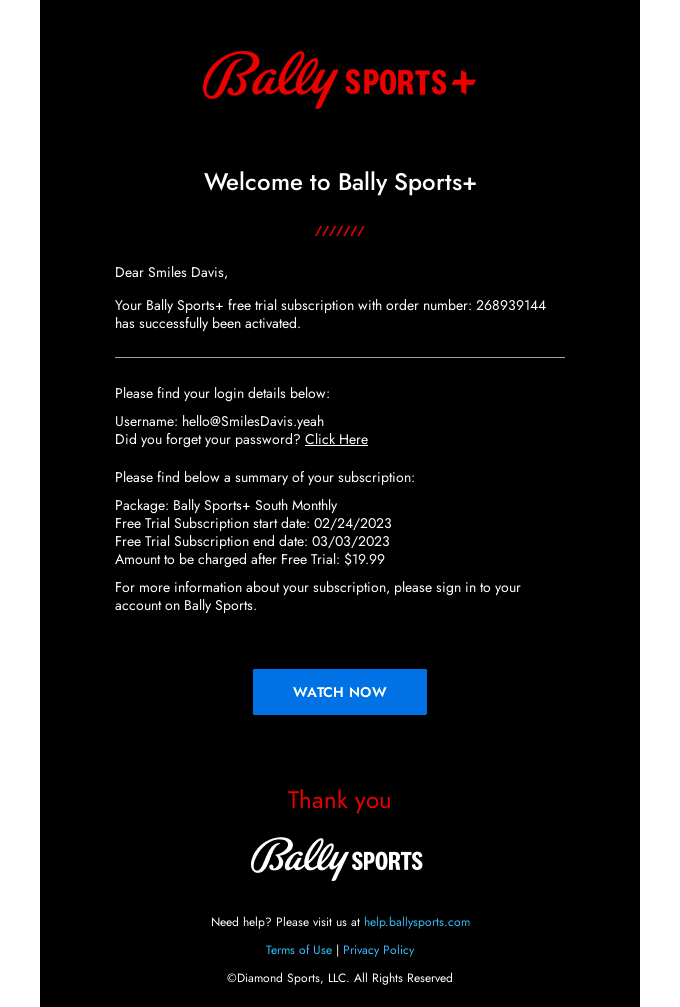 Welcome to Bally Sports+