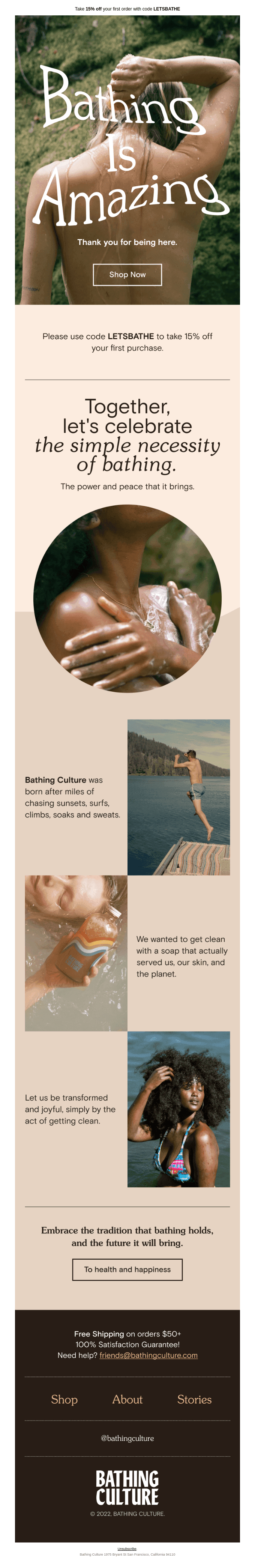 🌈✌️Welcome to Bathing Culture 💧💚