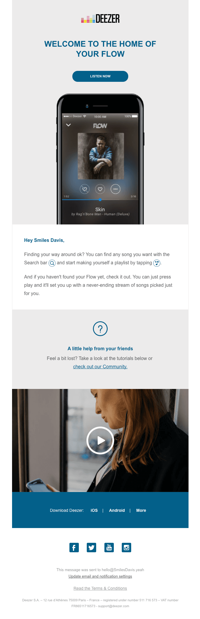 Welcome to Deezer, Smiles Davis