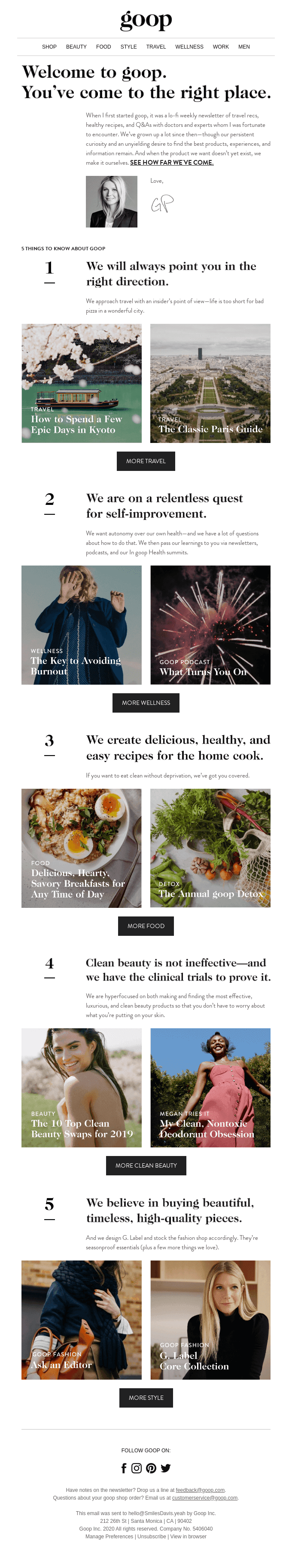 welcome to goop