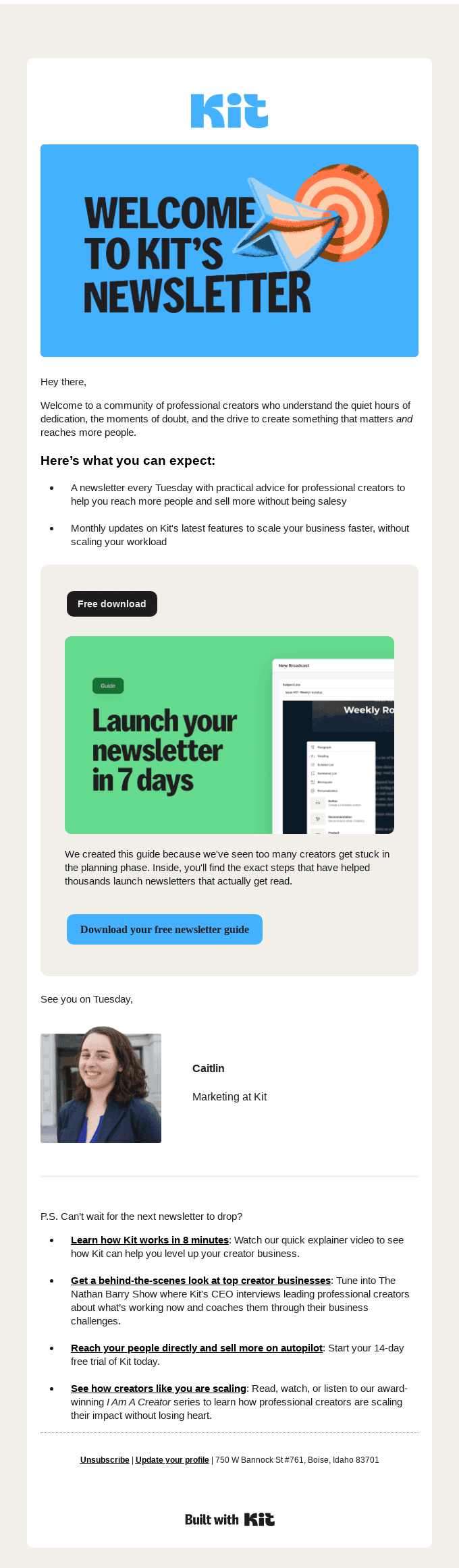 Welcome to Kit’s newsletter