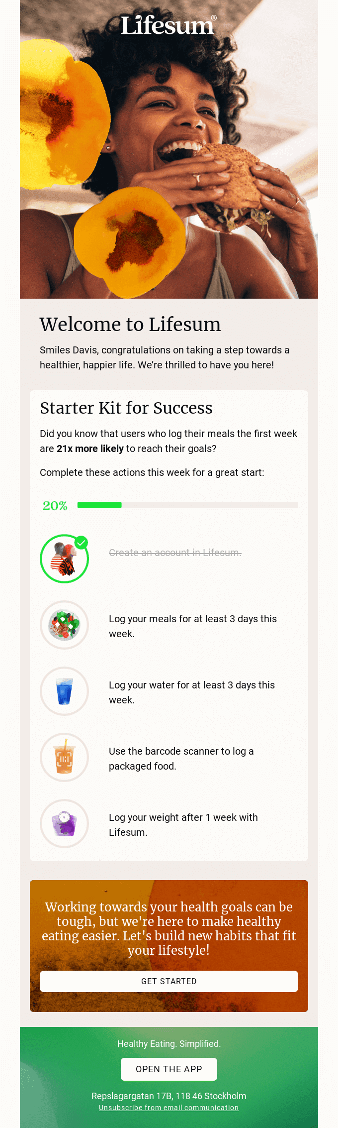 Welcome to Lifesum 🌱