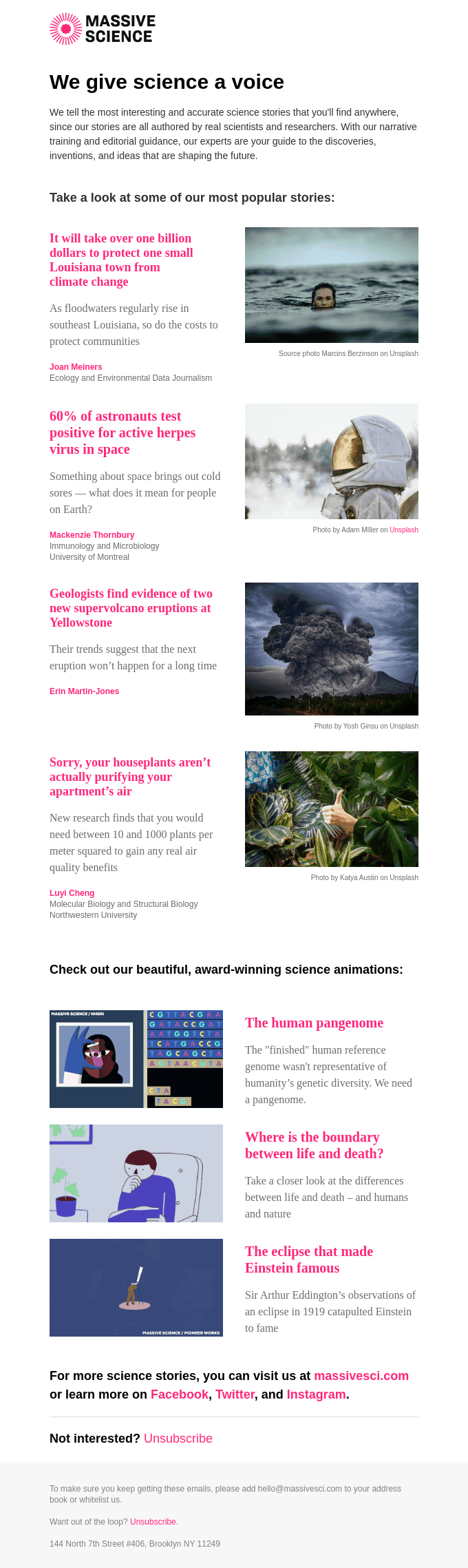 Welcome to Massive Science