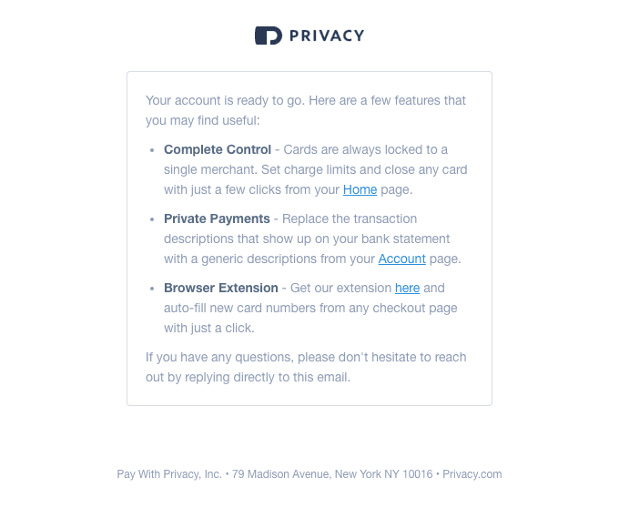 Welcome to Privacy.com