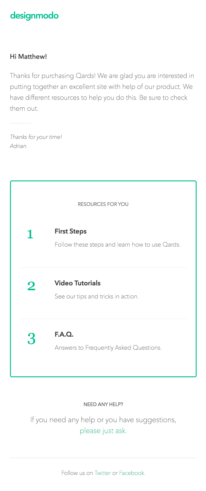 Welcome to Qards, First Steps.