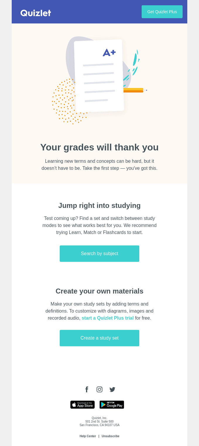 Welcome to Quizlet!