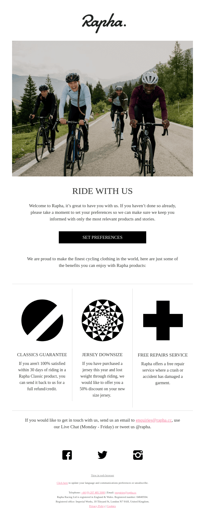 Welcome to Rapha