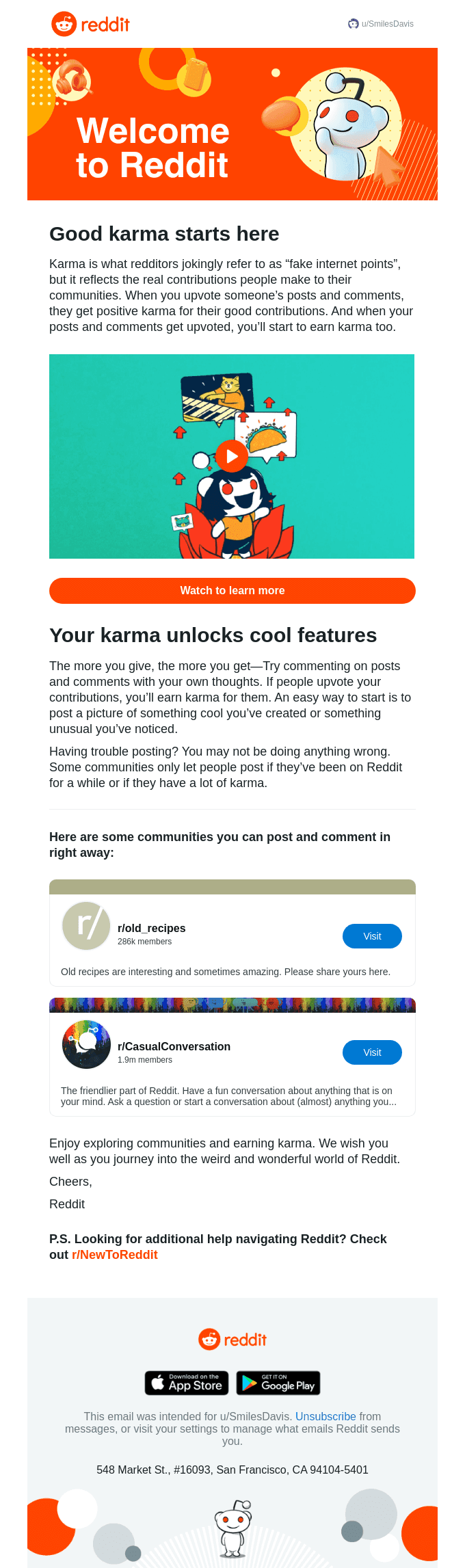Welcome to Reddit!