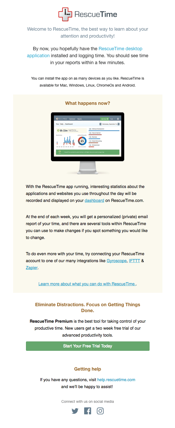Welcome to RescueTime!