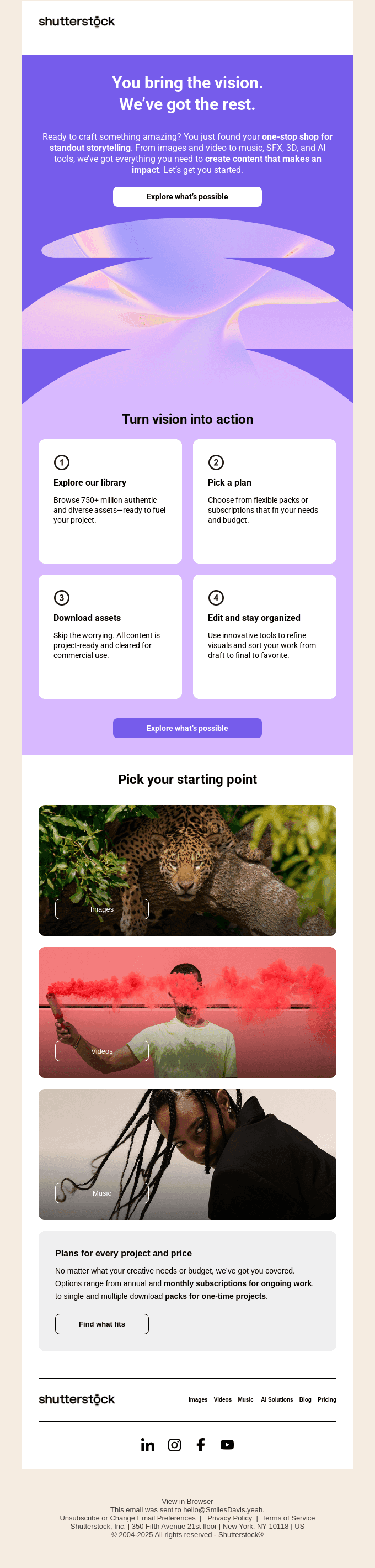 Welcome to Shutterstock 👋
