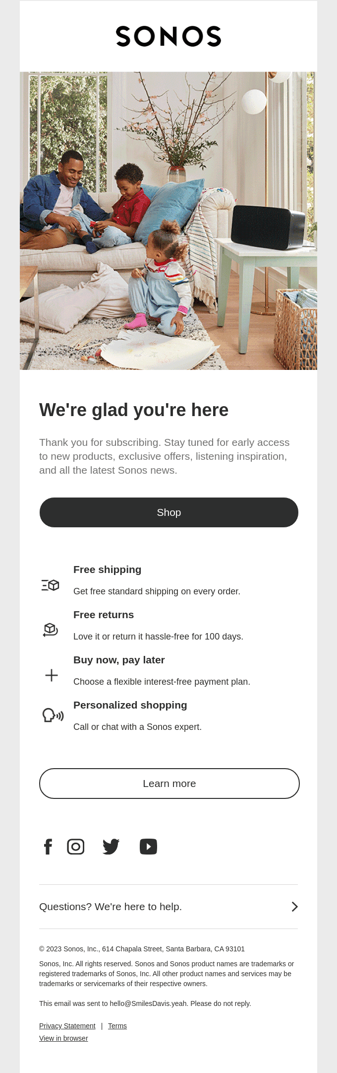 Welcome to Sonos