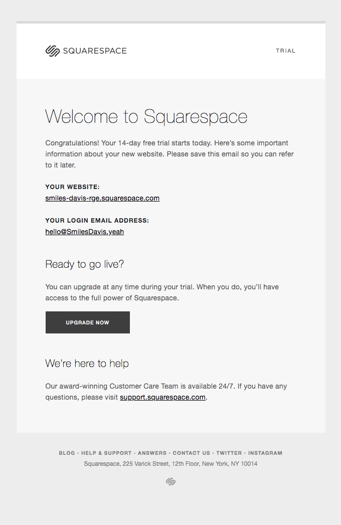 Welcome to Squarespace 