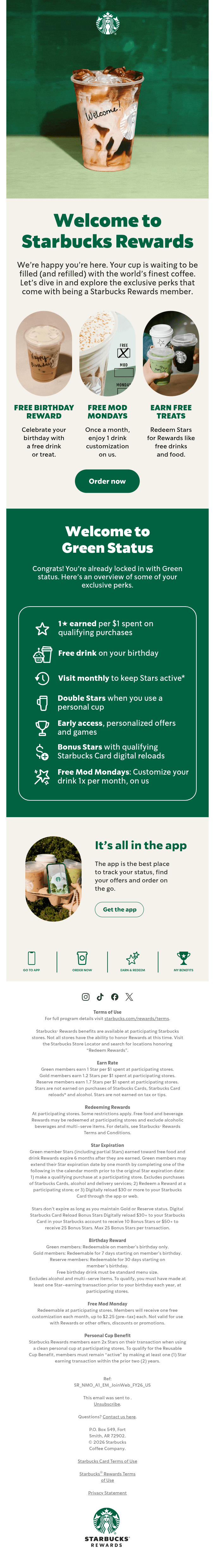 Welcome to Starbucks Rewards