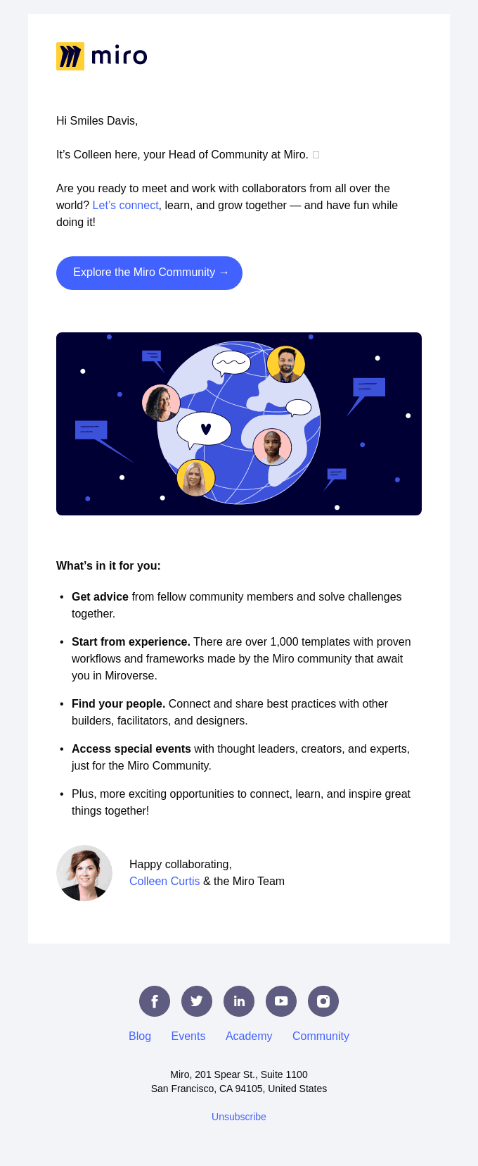 Welcome to the Miro Community!