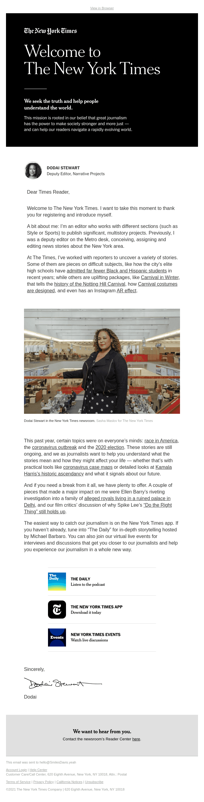 Welcome to The New York Times