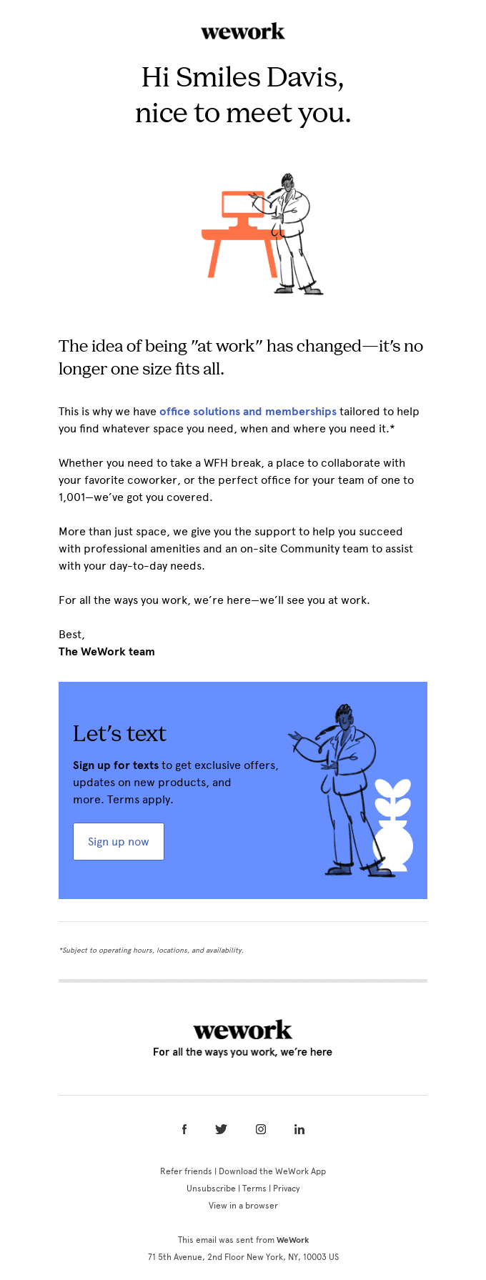 Welcome to WeWork!