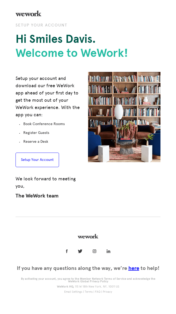 Welcome to WeWork!