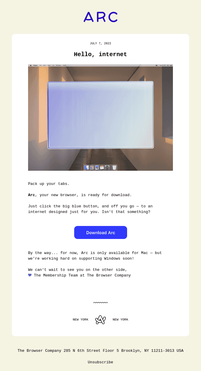 Welcome to your new browser!