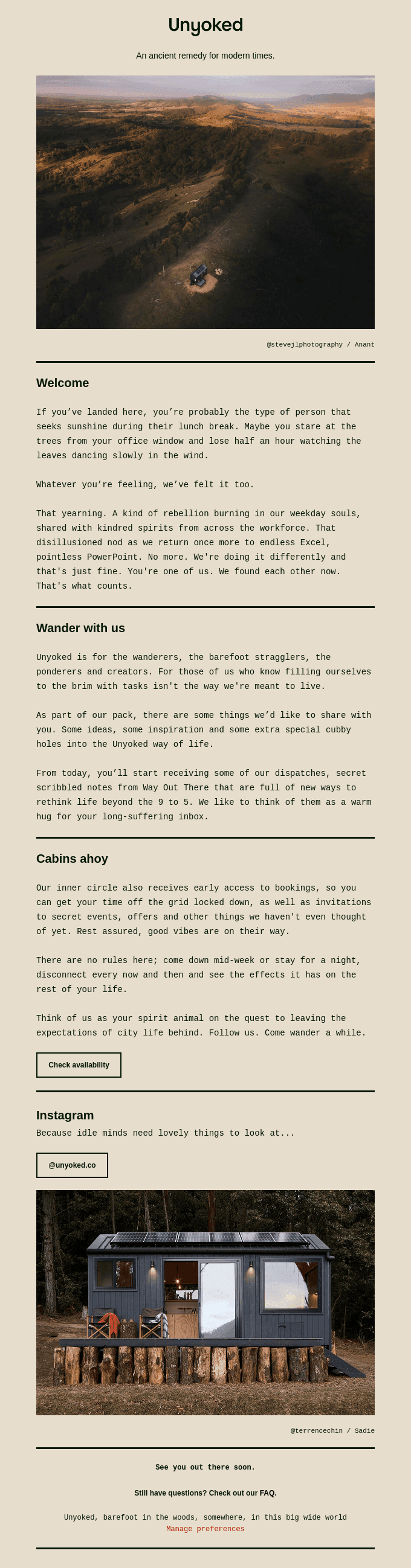 Welcome, wilderness wanderer 🍃
