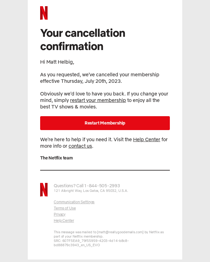 We’re sorry to say goodbye