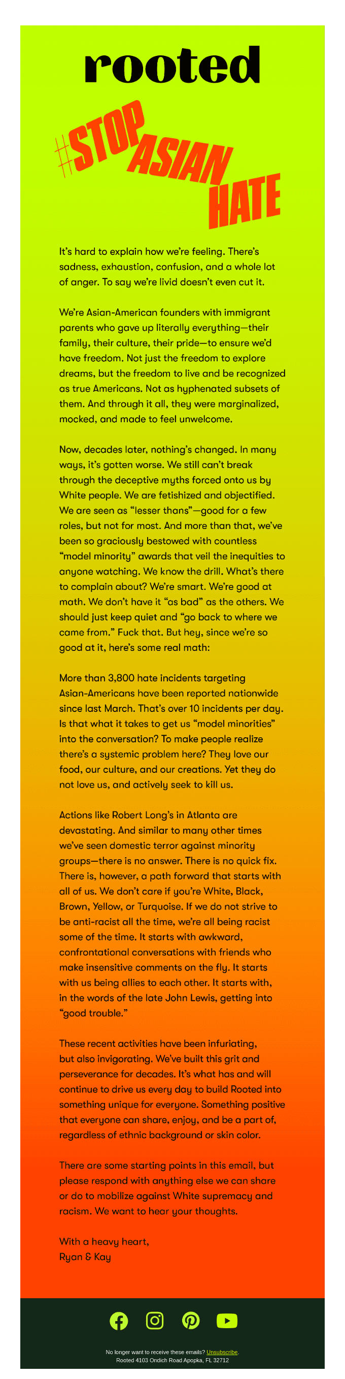 We've had enough.