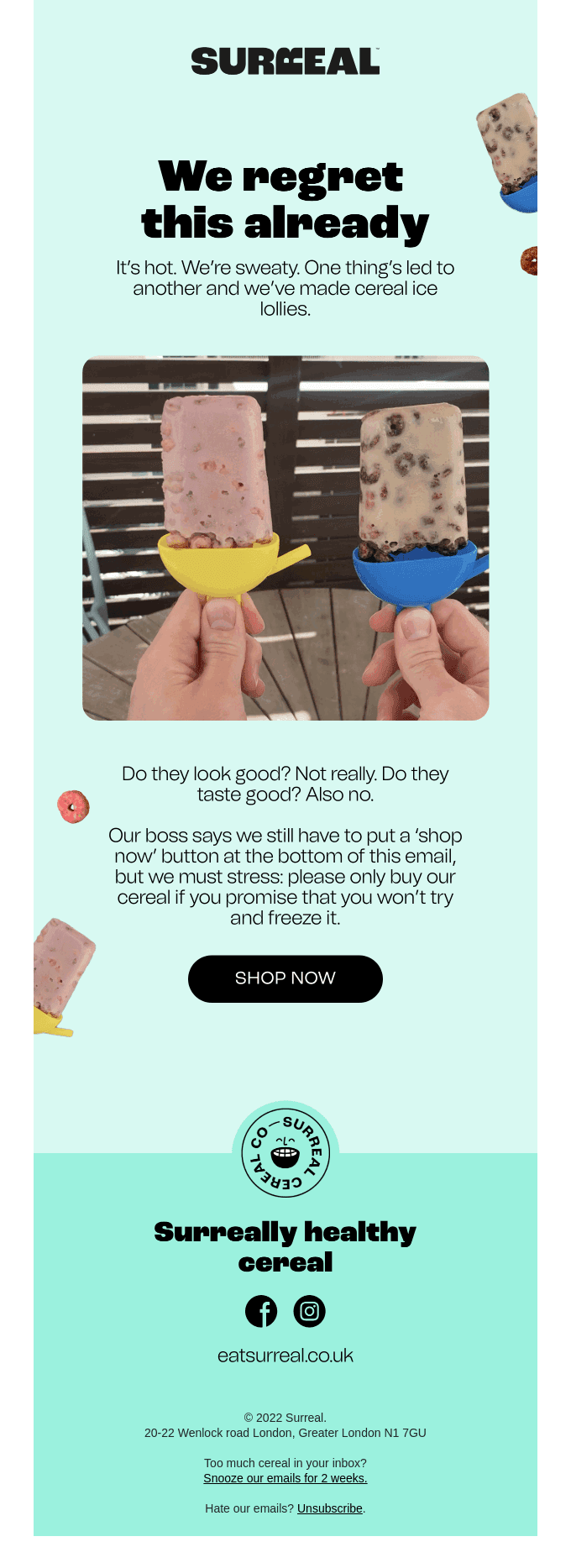 We’ve made cereal ice lollies 🧊 🍭