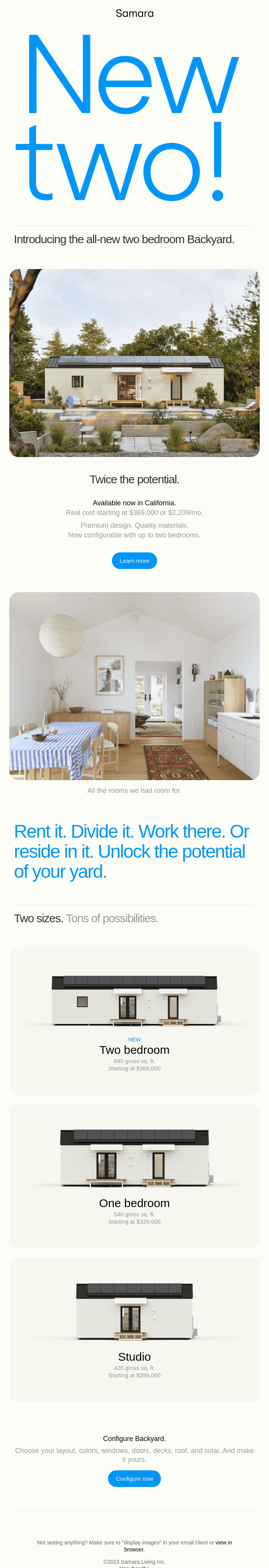 What's better than one bedroom?