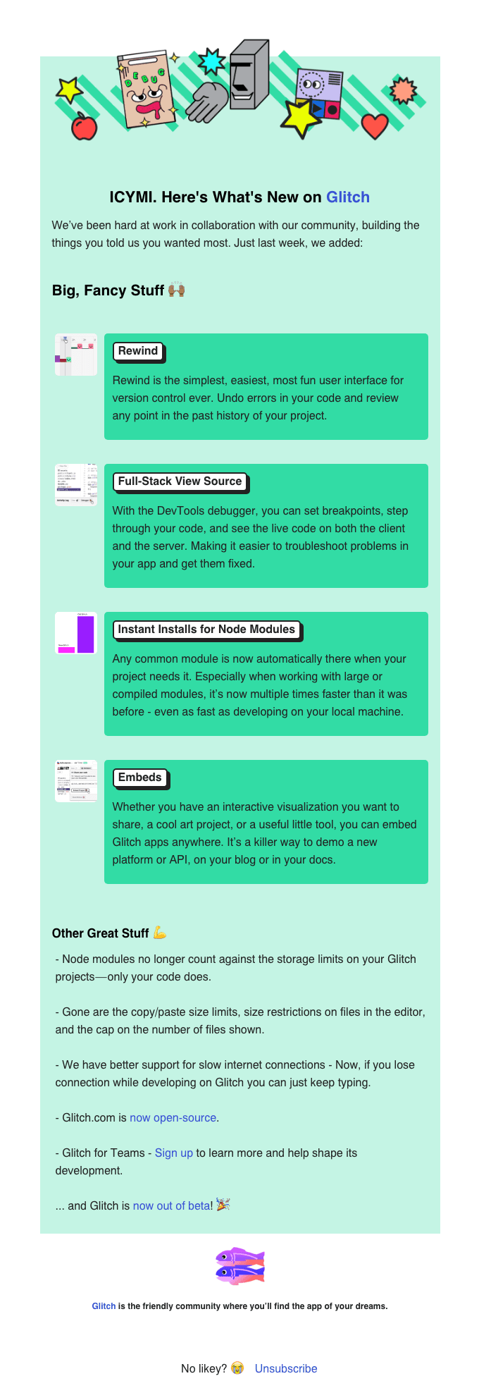 What’s New on Glitch