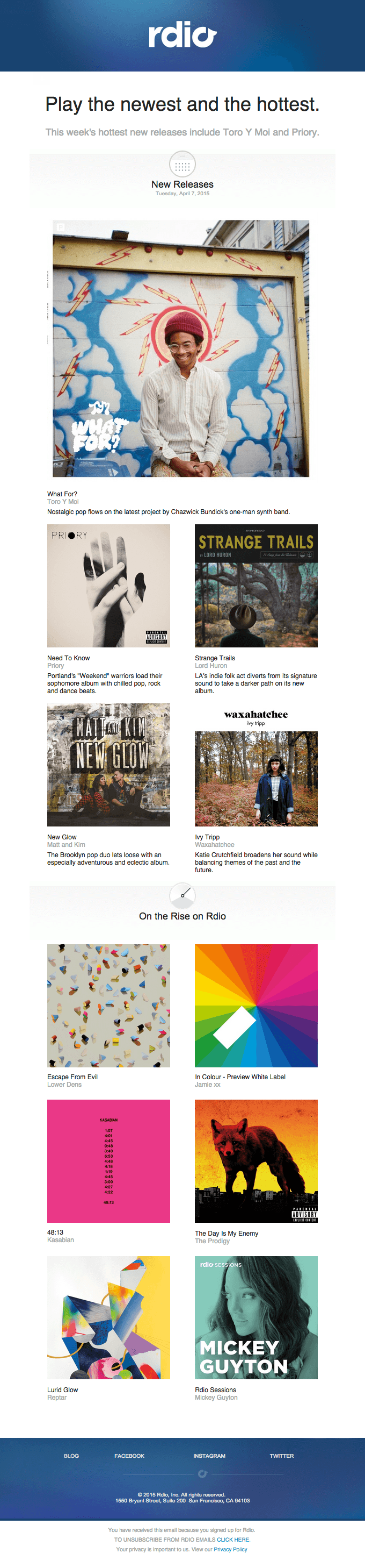 What’s new and on the rise on Rdio