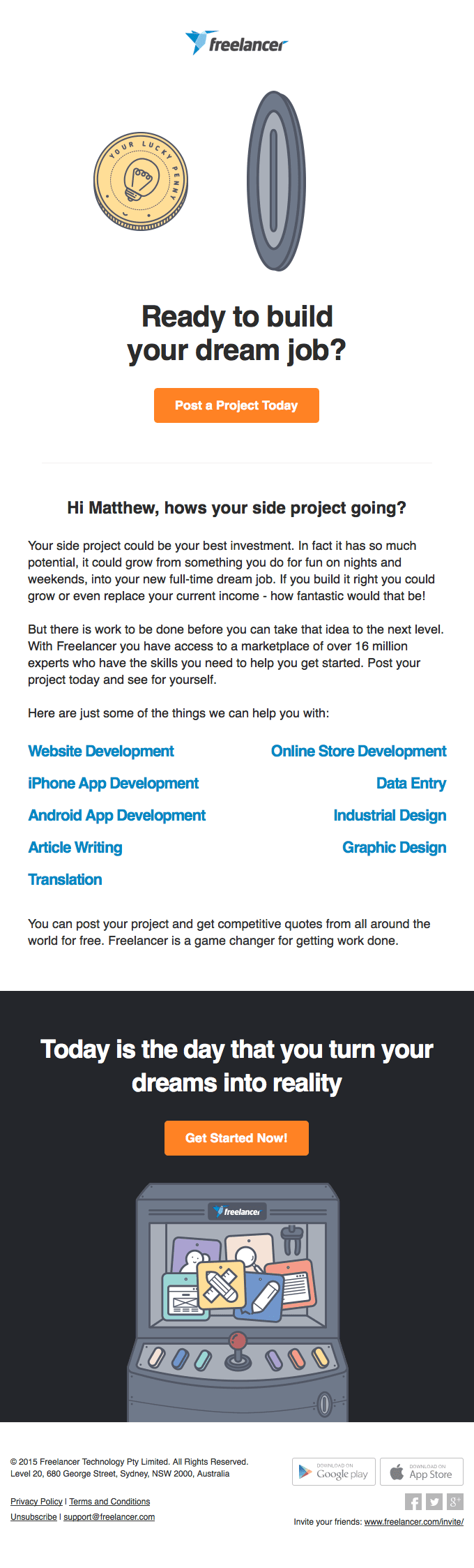 What’s your plan for building your dream job, Matthew?