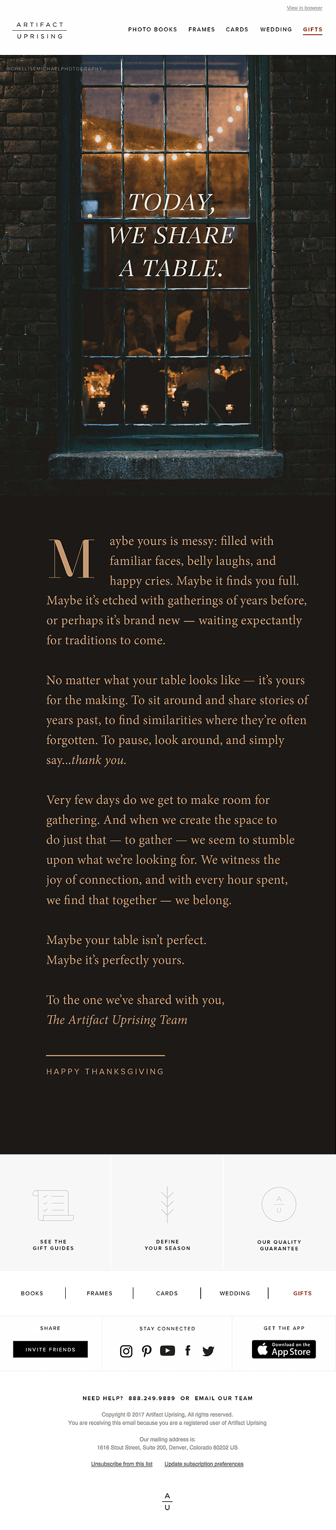 With Gratitude