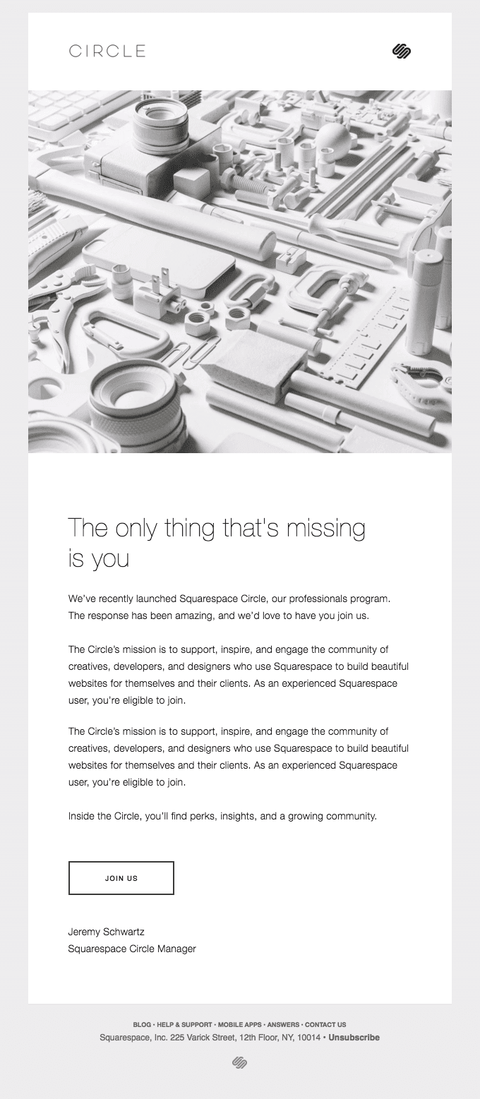 You’re eligible to join Squarespace Circle