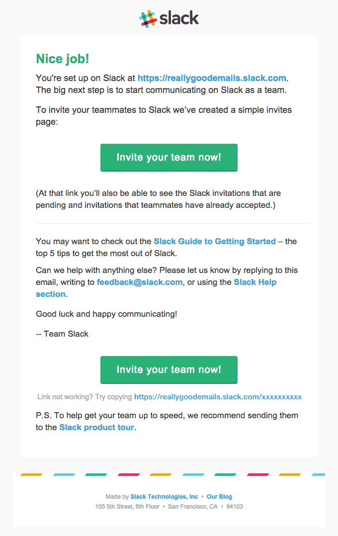 You’re set up on Slack
