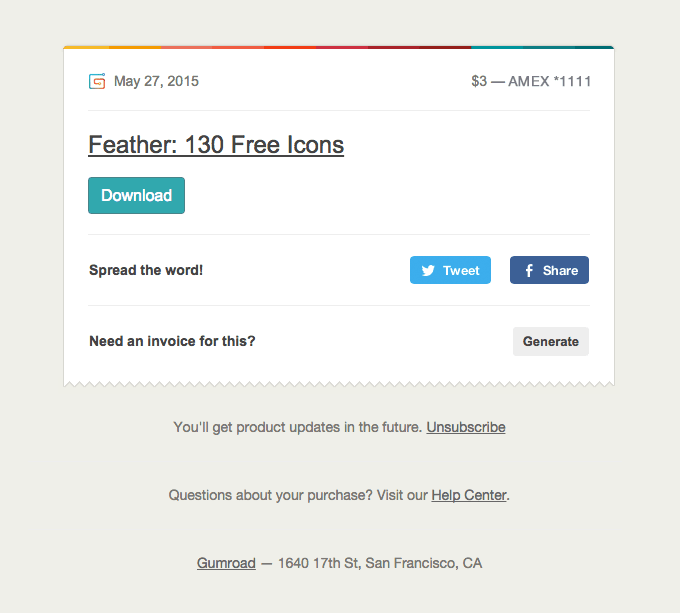 You bought Feather: 130 Free Icons!