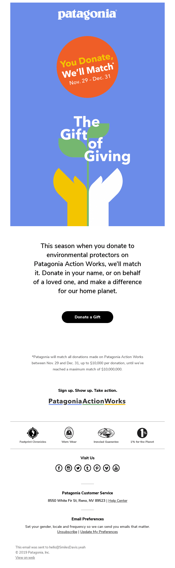 You donate, we'll match