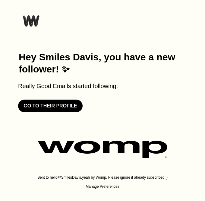 You have a new follower