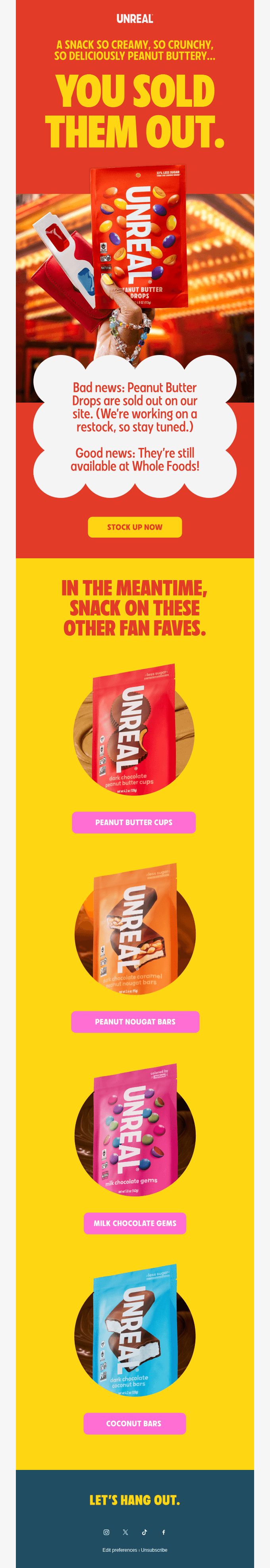 You sold them out?!