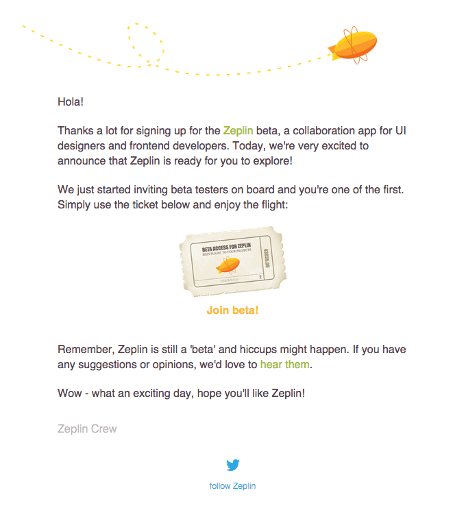 Your access to Zeplin beta!