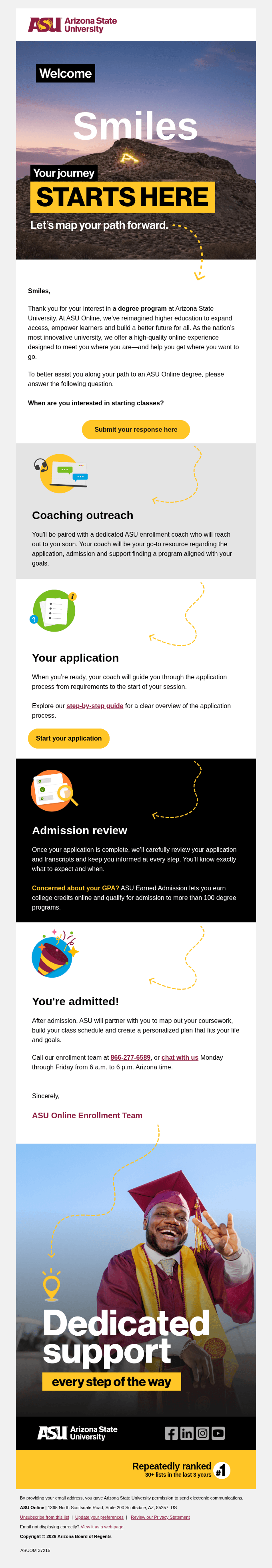 Your ASU Online Info Request