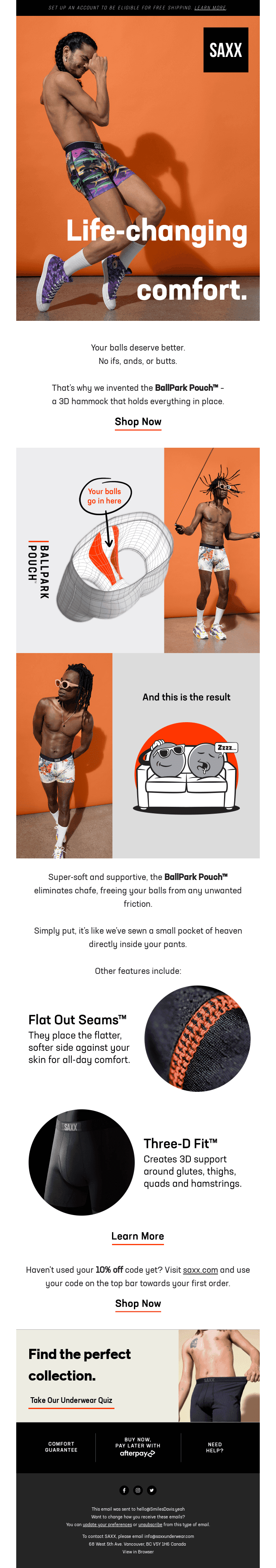 Your balls go here
