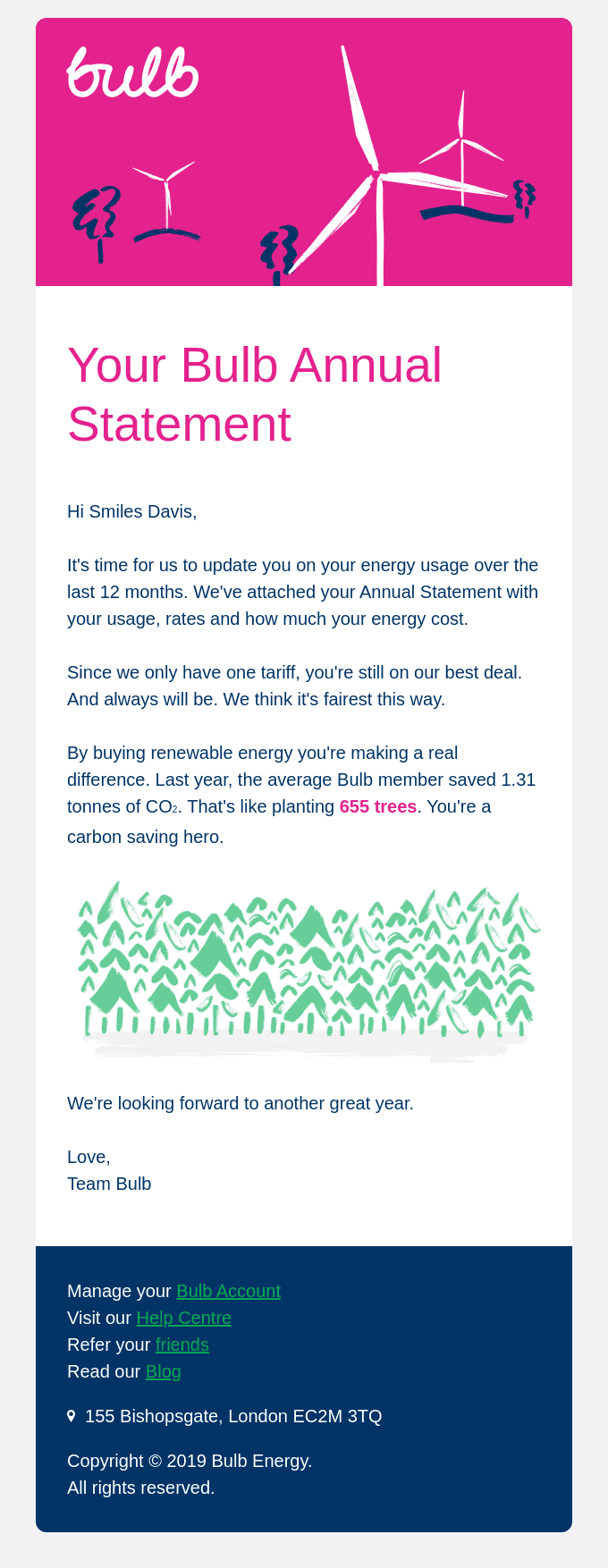 Your Bulb Annual Statement