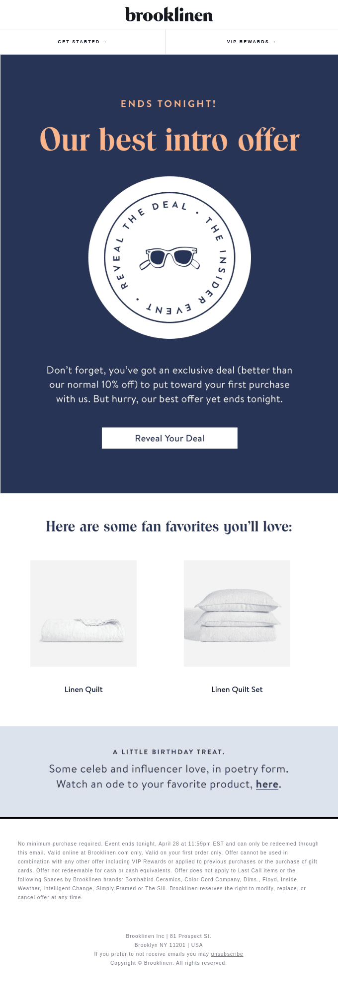 your deal ends tonight!