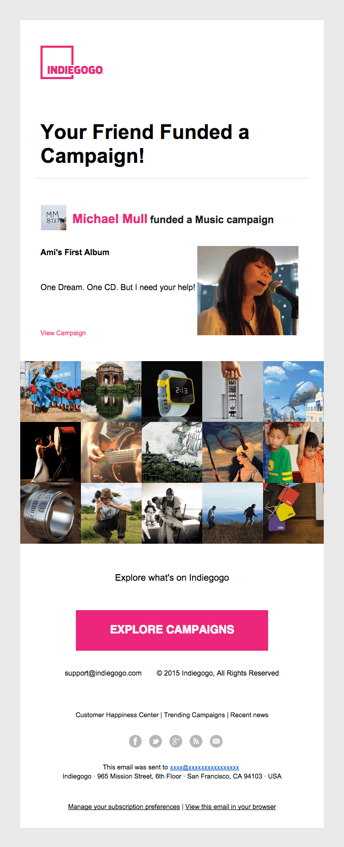 Your friend Michael Mull funded a campaign on Indiegogo