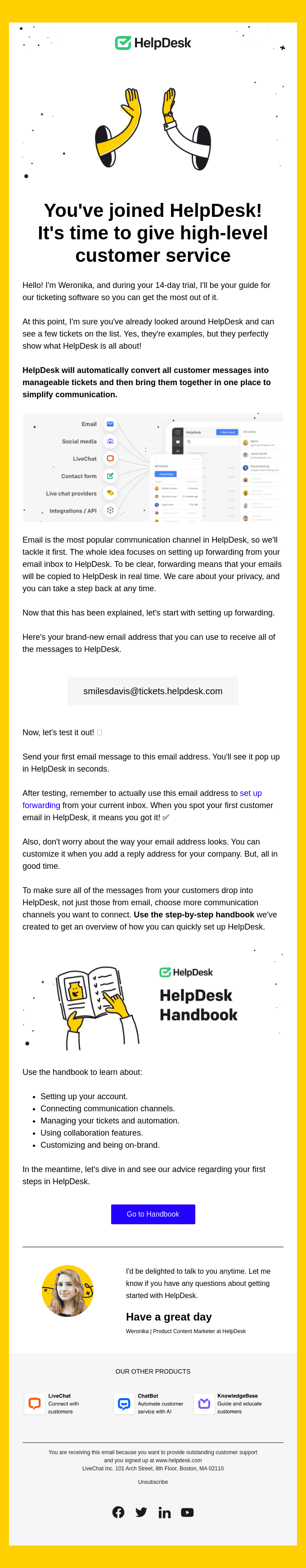 Your HelpDesk buddy says "Hi" 👋